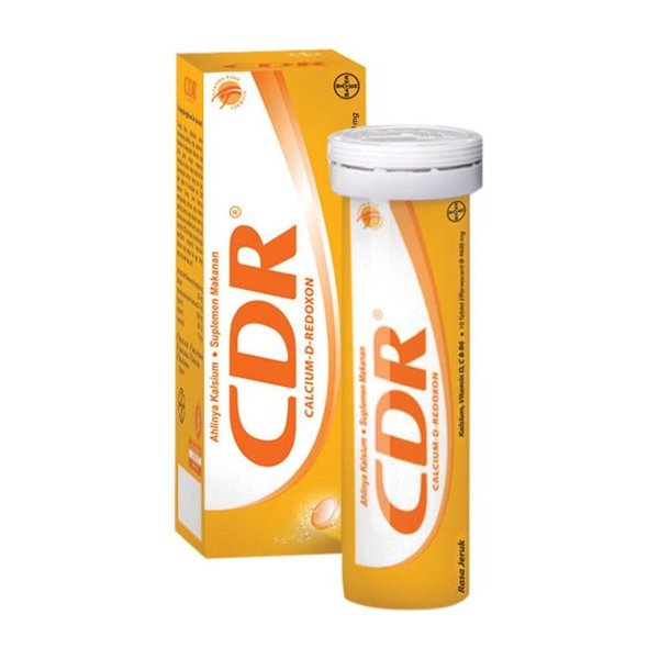 BAYER CDR Calcium-D-Redoxion for Strong Bones Orange flavor 15 Effervescent Tablets Шипучие таблетки – Витаминный комплекс кальция и витаминов С