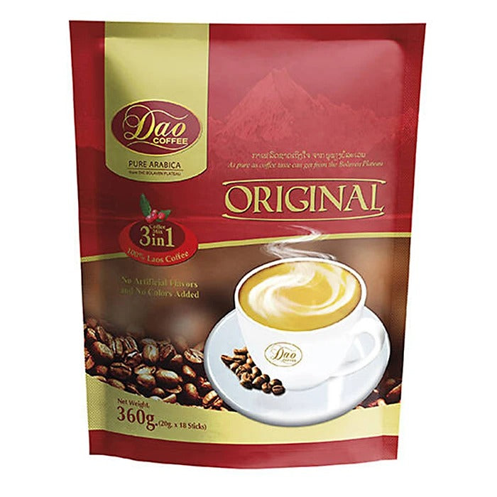 DAO COFFEE Pre-mixed Instant Coffee 3in1 Original 20 g. x 18 Sachets Instant coffee Original 3 in 1 20 g. x 18 packs