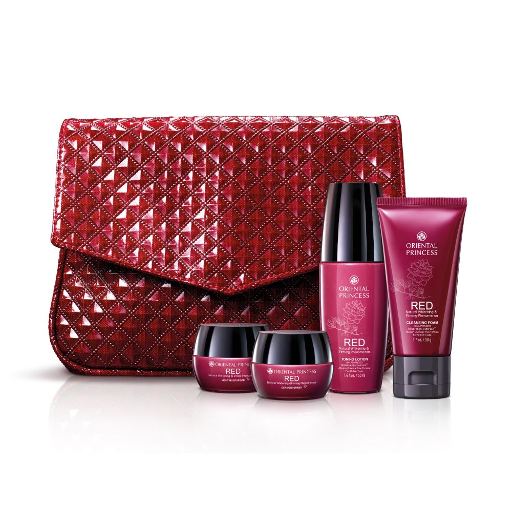 Oriental Princess RED Natural Whitening & Firming Phenomenon Collection Set Косметический набор средств "RED Natural" для отбеливания и омоложения кожи лица