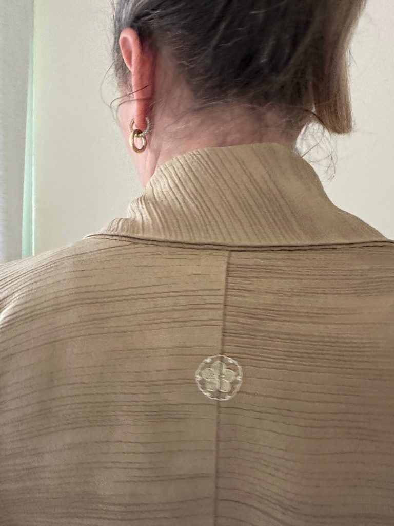 Silk Vintage Kimono Винтажное кимоно из шелка в цвете дикой горчицы