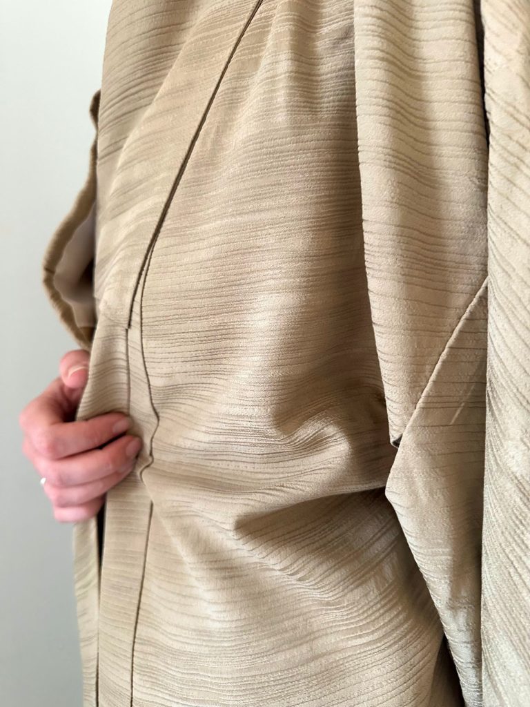 Silk Vintage Kimono Винтажное кимоно из шелка в цвете дикой горчицы