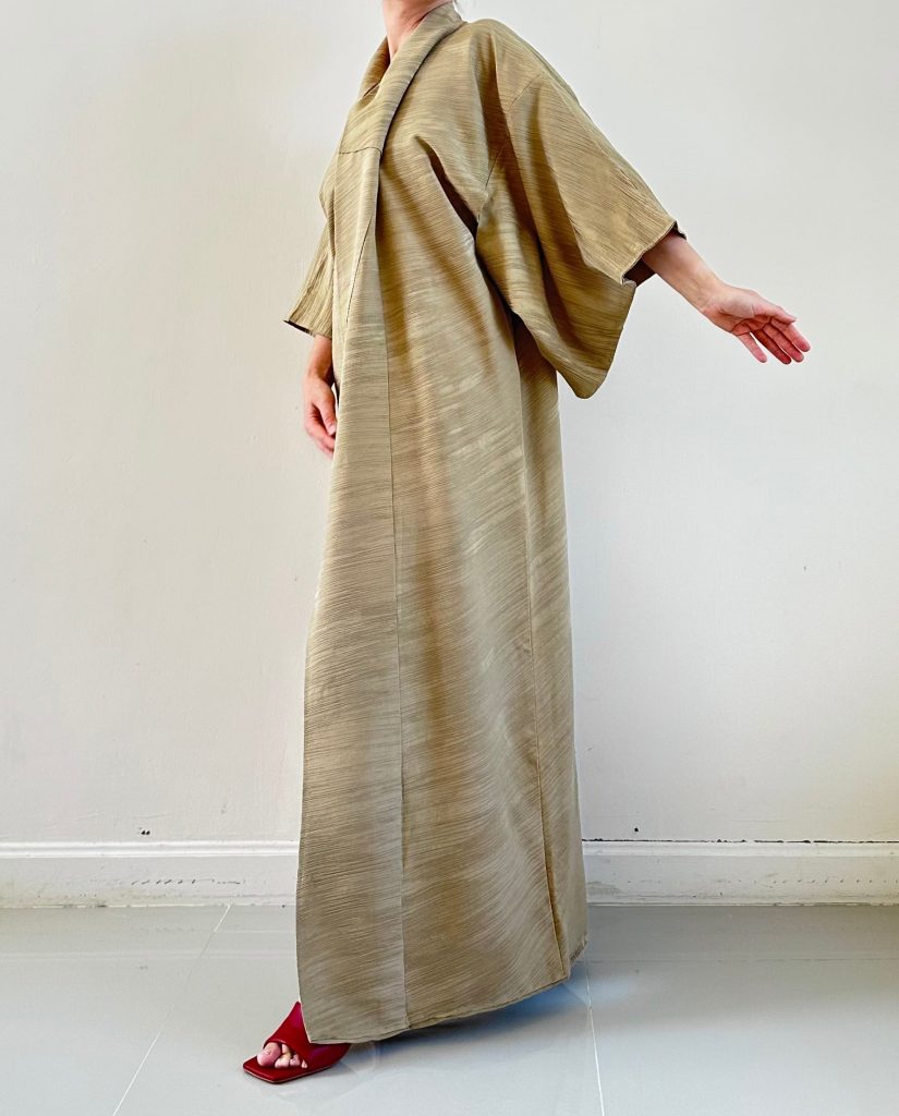 Silk Vintage Kimono Винтажное кимоно из шелка в цвете дикой горчицы