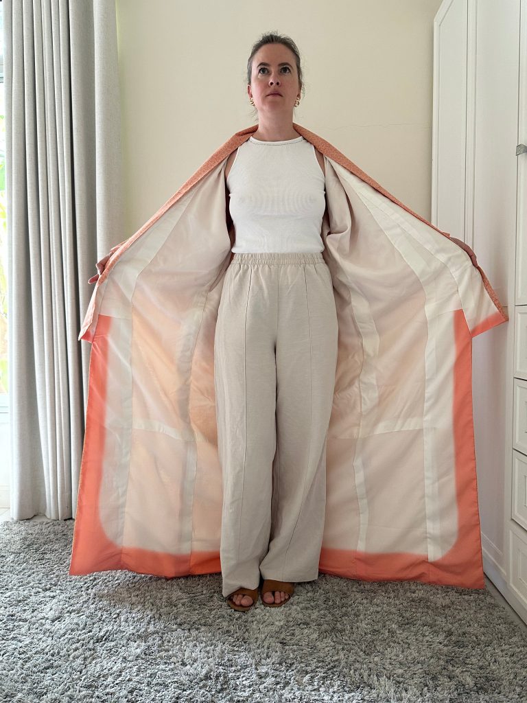 Silk Vintage Kimono Винтажное кимоно из шелка в персиковом цвете
