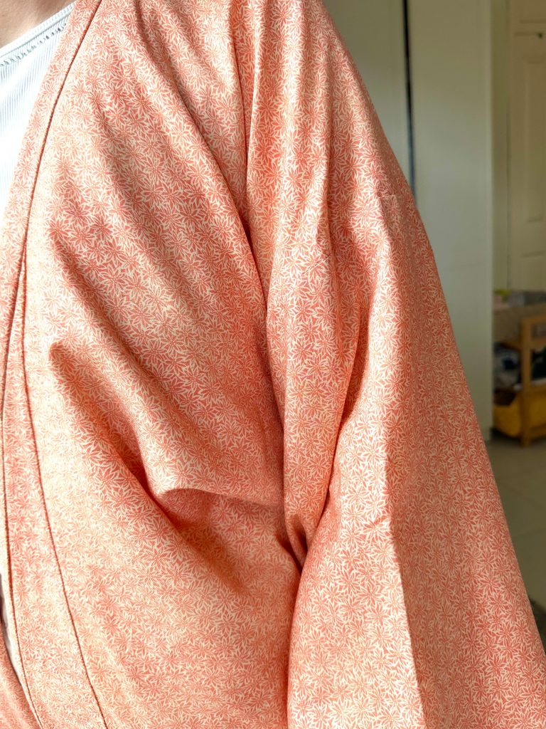 Silk Vintage Kimono Винтажное кимоно из шелка в персиковом цвете