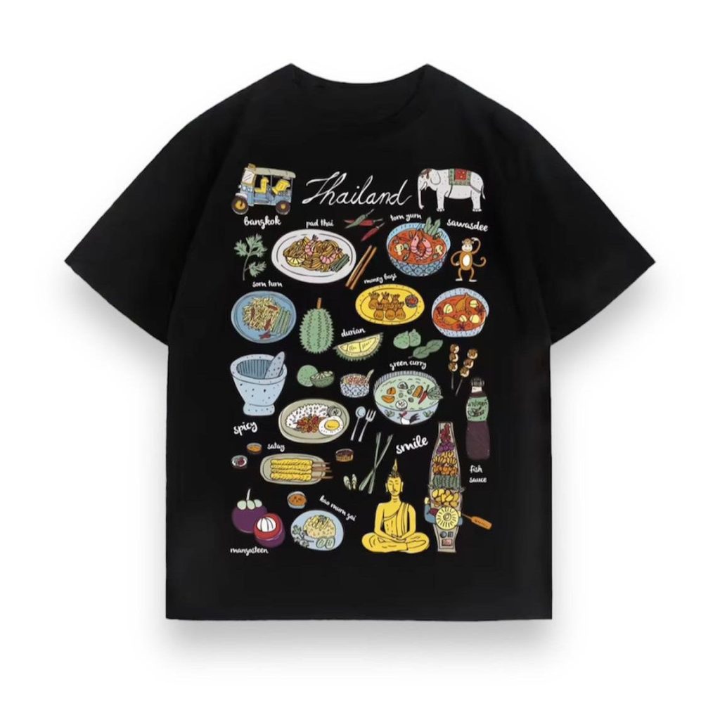 T-Shirts Футболка с тайским принтом в ассортименте